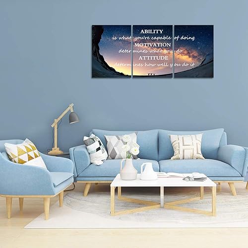 Miniatura 2 de Yetaryy - Arte de pared motivacional, pósters motivacionales enmarcados, con frases y citas inspiradoras, impresiones en alta definición, pinturas