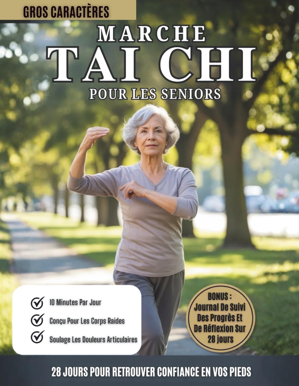Marche Tai Chi Pour Les Seniors: Programme De Marche Tai Chi Sur 28 Jours Pour L’équilibre, La Prévention Des Chutes Et Des Articulations Fortes