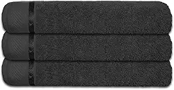 Kit 3 Toalhas Banhao Gigante Glamour 500g - Super Macia (Preta)