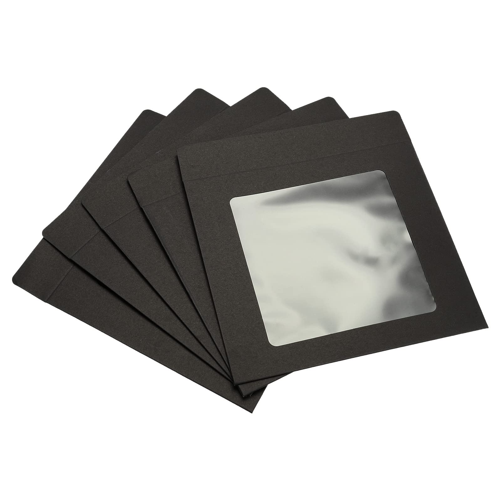 Photo 1 of PATIKIL Full Face Window Envelopes 10 Pack 7'' Clear Single Sided for Mailing Statement Photos Catalogs, Black