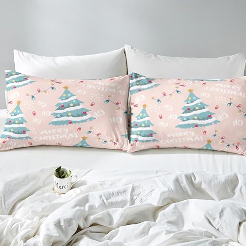Miniatura 5 de Erosebridal Funda de edredón con diseño de árbol de Navidad para niños, adolescentes y adultos, juego de ropa de cama de Navidad tamaño Queen, funda