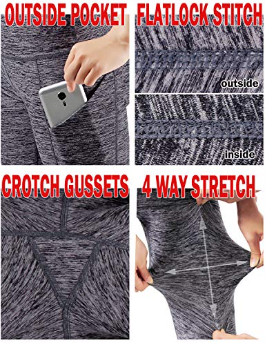 image for ODODOS Women's High Waist Yoga Capris with Pockets,Tummy Control,Worko
