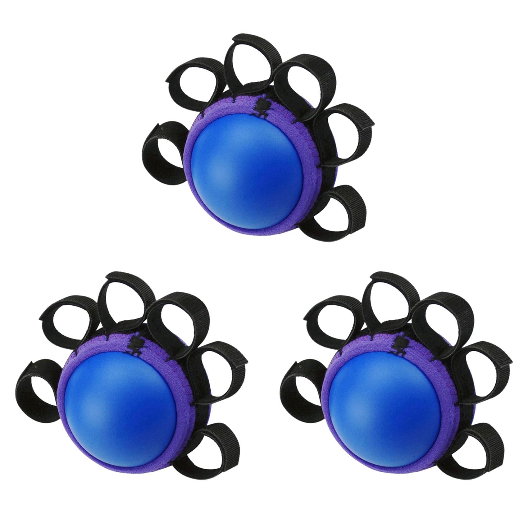 Bloepum 3X Hand Grip PU Ball Finger Practice Hemiplegia Exercise Rubber Rehabilitation Training Gripper