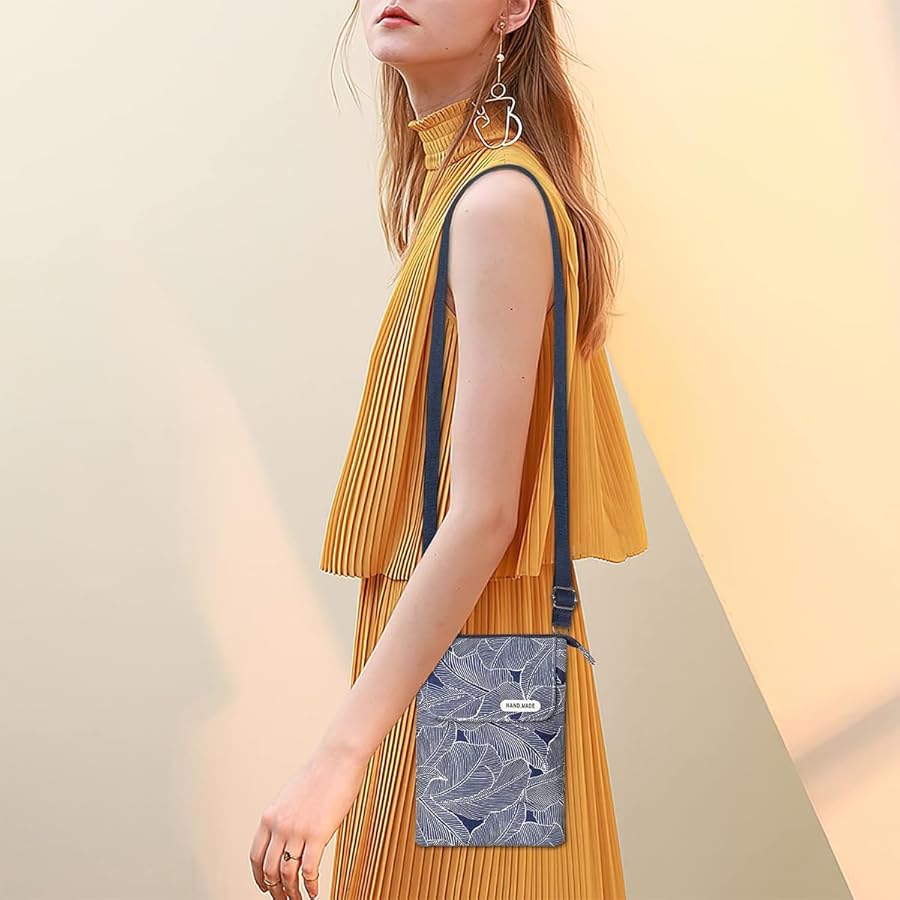 Pochette Portable Bandoulière FemmeSac Telephone Portable Femme, Toile