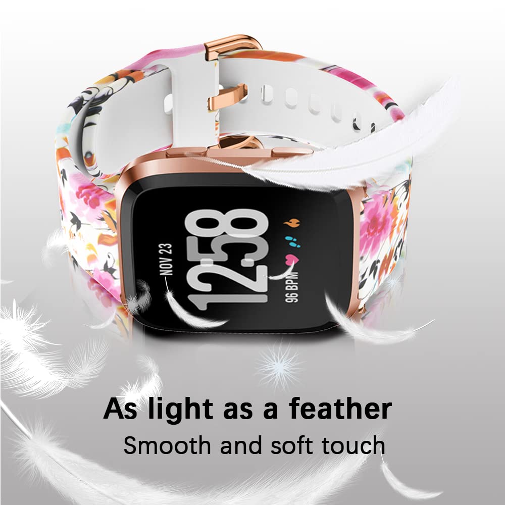 Ersatzarmband Für Fitbit Versa 2 / Lite – Weiches Silikonband, Wasserdicht, Grelle Farben, Mit Edelstahlschnalle