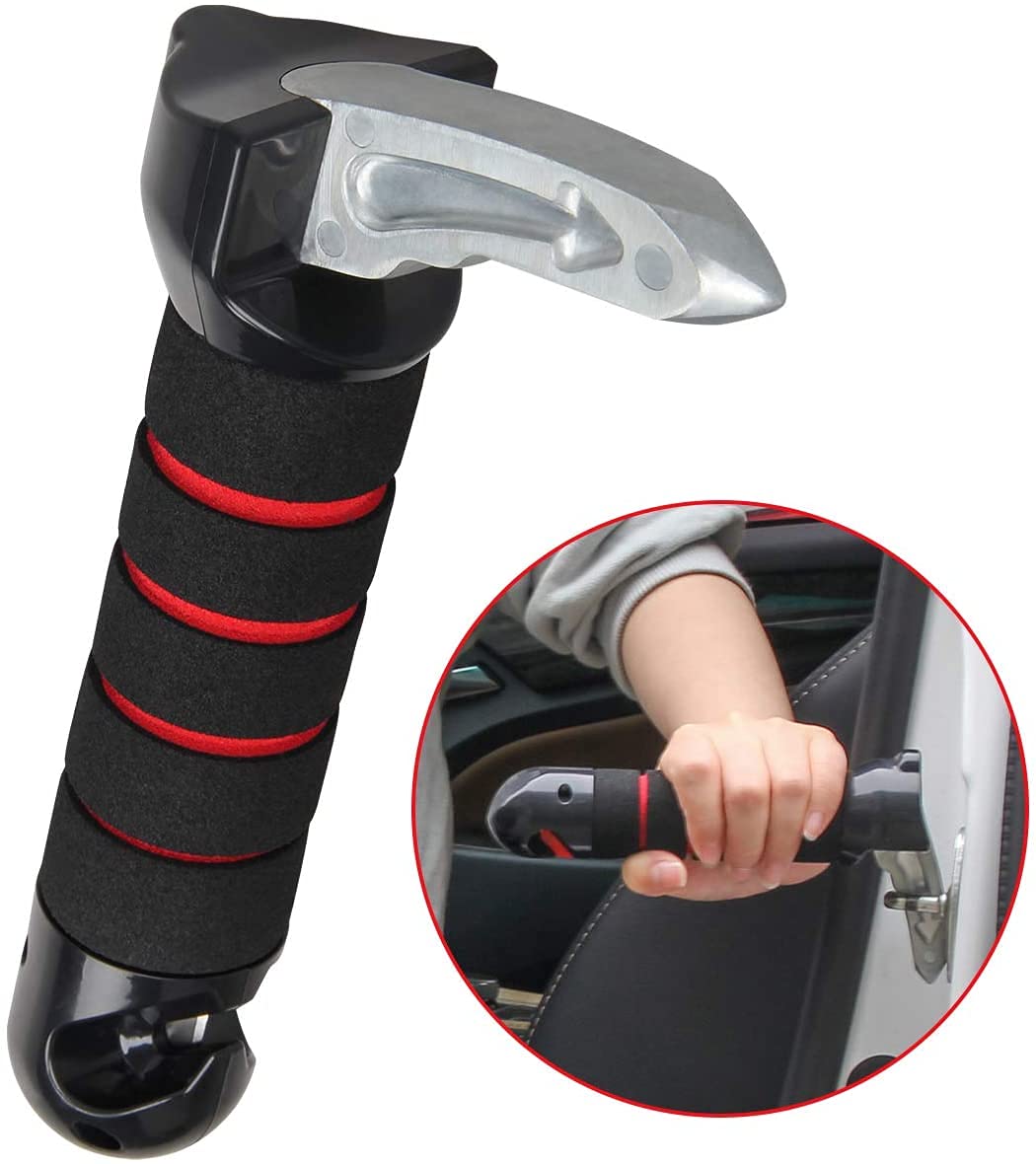 Best Q Portable Vehicle Support Handle Car Assist Cane Automotive 3 in 1 Elderly Assistance Mobility Aid Auto Grab Bar Seat Transfer Handicapped Seatbelt Cutter Able Window Breaker Standing for with