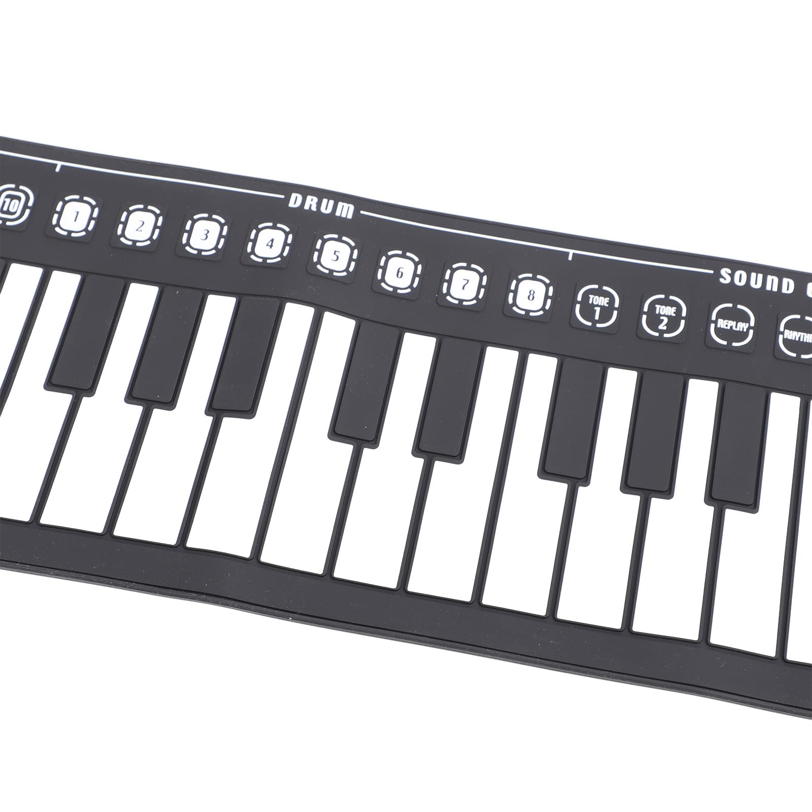 Pianoforte a tastiera avvolgibile, 49 tasti Tastiera flessibile in silicone per pianoforte con registrazione, portatile elettronico mano rotolo pianoforte con altoparlante