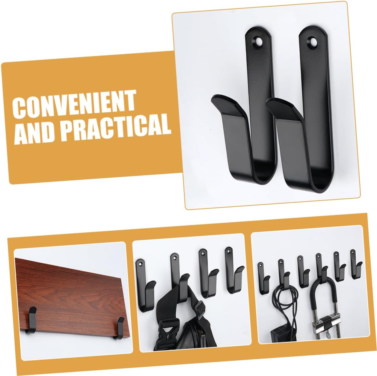 Toyvian 5sets Metal Wall Mounted Skateboard and Surfboard Hangers Storage Hooks for Garage Easy Installation for Snowboard and Kiteboard Display