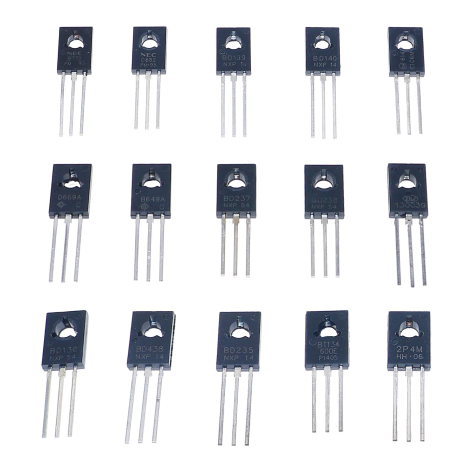 lindawang lin 150 stücke Bis-126. Transistor-Sortimentset Set B772 D882 BD139 BD140 C106 D669 B649 D237 D238 13003 BD136 BD235 BD438 BT134 2P4M Going