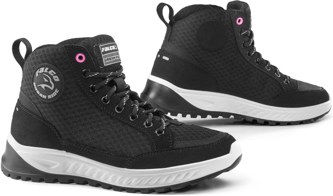 Falco Airforce Damen Motorradschuhe, schwarz, 38 | Atmungsaktiv