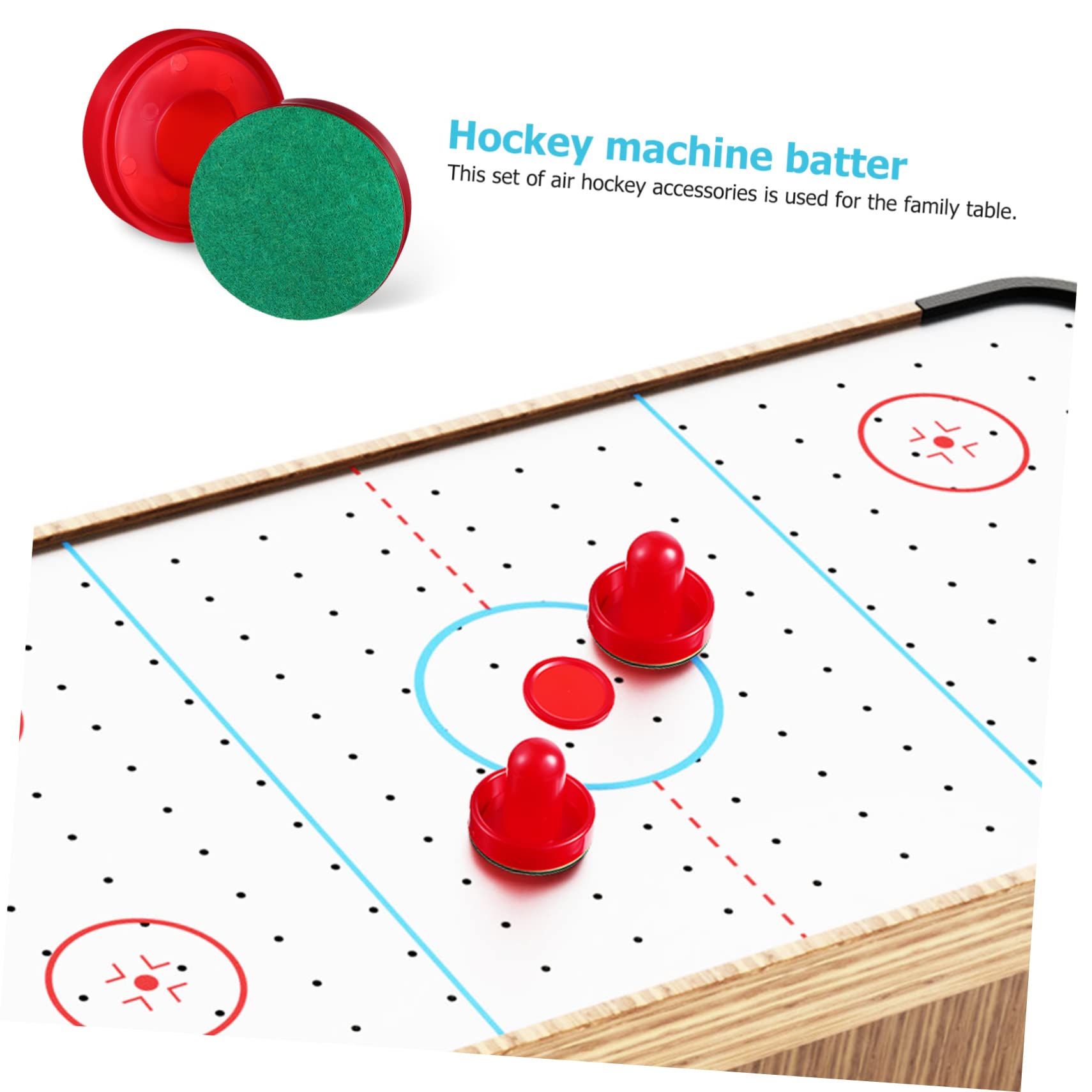 Abaodam 5 Sets Air Hockey Pusher with Pucks and Pads Pushers Pucks for Game Tables Enhance Competitive Play with Smooth Gliding Action and Table Protection