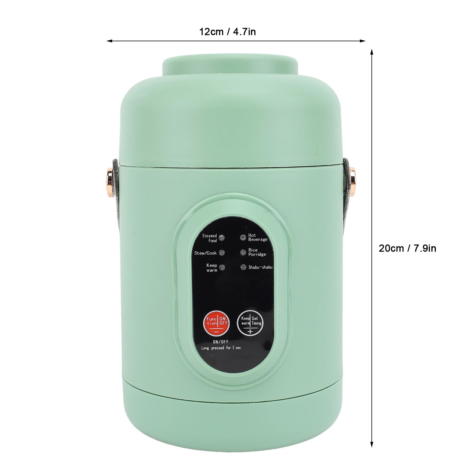 Tragbarer Elektrischer Topf, 500W 800 Ml Reise-Kochtopf, Einfacher Termin, Mini-Multifunktions-Elektro-Kochtopf aus Edelstahl für die Zubereitung von Suppen, Reis, Tee, Brei