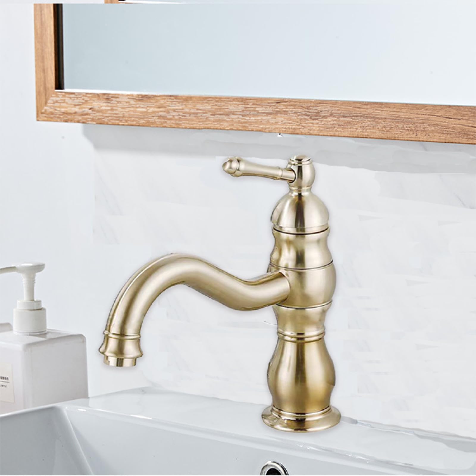 Bathroom All-Copper Hot and Cold Basin Faucet