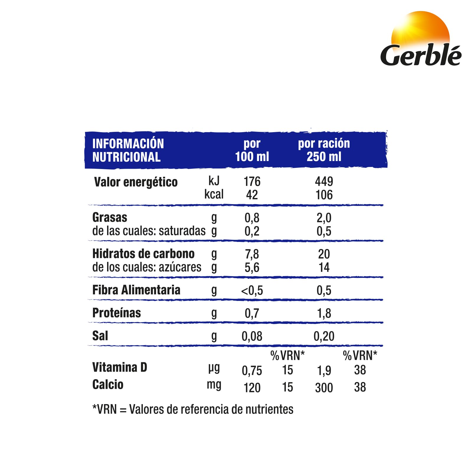 Gerblé Bebida de Avena Calcio - Bebida Vegetal Sin Lactosa, Alta en Calcio y Vitamina D - 6 x 1 L