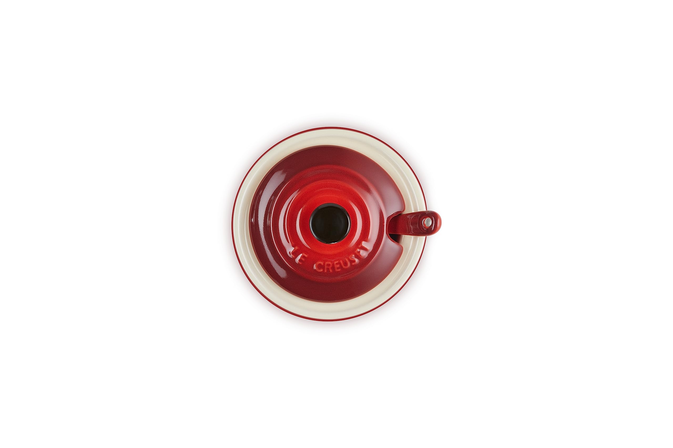 LE CREUSET Pot à Condiments avec Cuillère, Céramique, 10,2 cm, 0,2 L, Cerise,