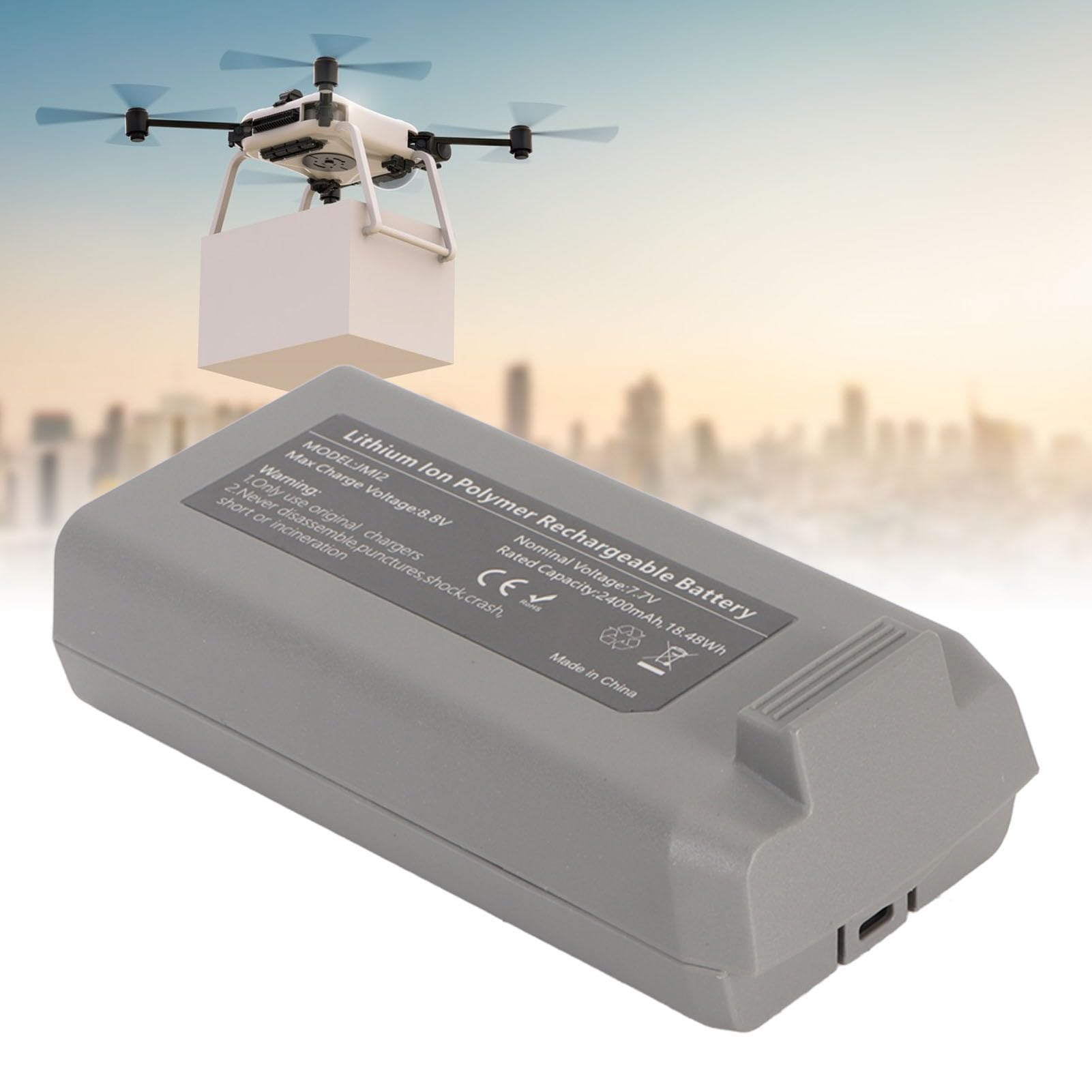 Inteligentny Akumulator Lotu, Lekki Zapasowy Akumulator do Drona 2400 MAh do Mini 2 Mini 2 SE Mini SE, 40 Minut Czasu Lotu Monitorowanie Stanu Akumulatora w Czasie
