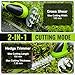 WORKPRO 2 IN 1 Cordless Hedge Trimmer and Grass Shear, 7.2V Electric Grass Trimmer with 2000mAh Lithium-ion Battery, Lightweight Hand Held Hedge Trimmer with 2 Interchangeable Blades