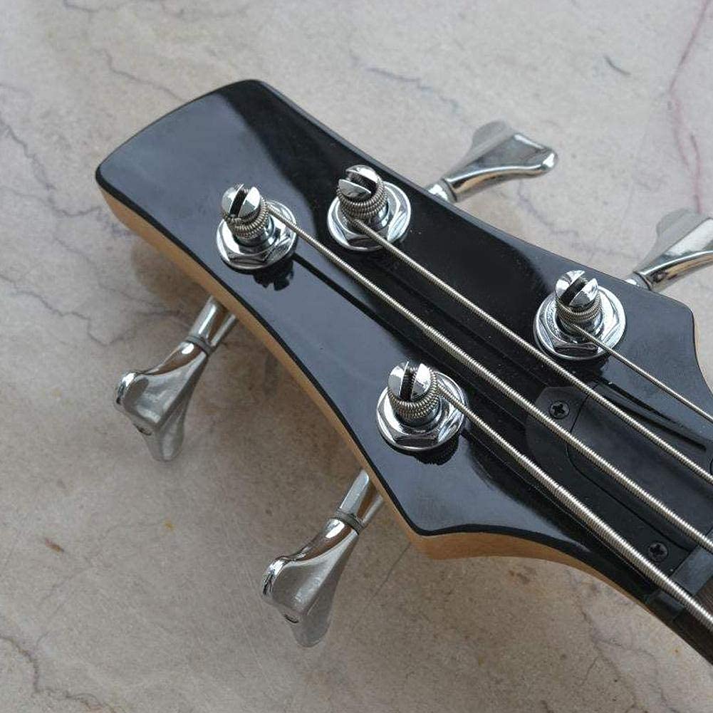 Alomejor 2L2R 4 sztuki uszczelnionych kołków do strojenia gitary basowej w kształcie rybiego ogona przycisk gitara basowa maszyna tuner głowica tuner do precyzyjnego basu i basu jazzowego