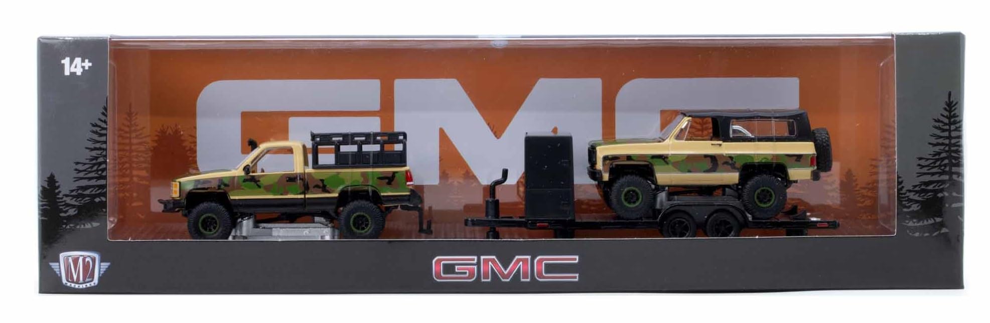 Collectibles M2 Machines AutoHaulers 36000-75 1998 Sierra 1500 4x4 and 1973 Jimmy Sierra 4x4 1/64 Scale Diecast