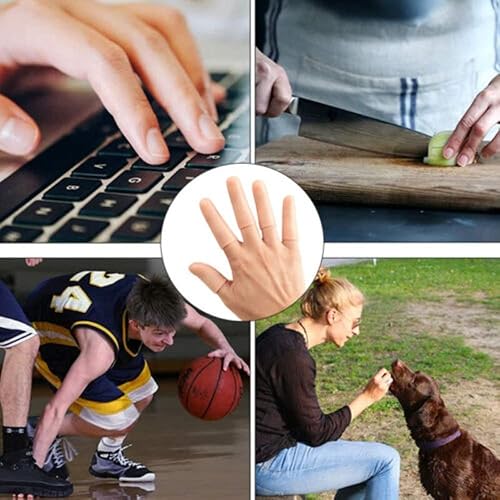 Miniatura 8 de 15 piezas de catre de gel para dedos, soporte protector de dedos, tubos de silicona aislantes, guantes de apoyo para aliviar el dolor para el dedo