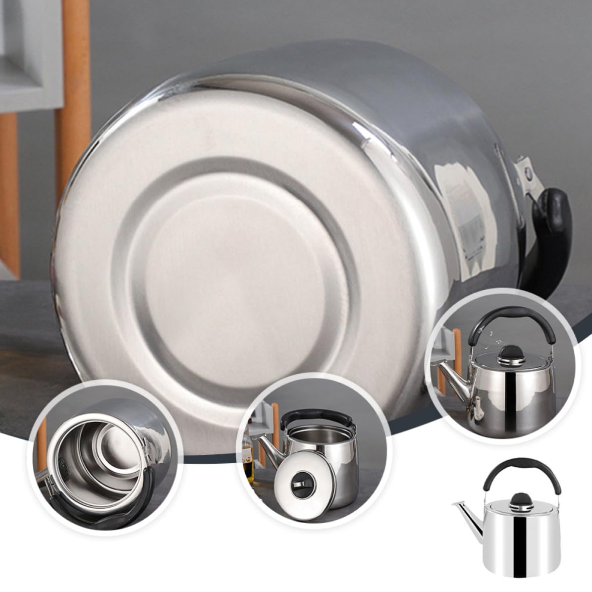 Tetera Silbante de Acero Inoxidable para Té y Bebidas