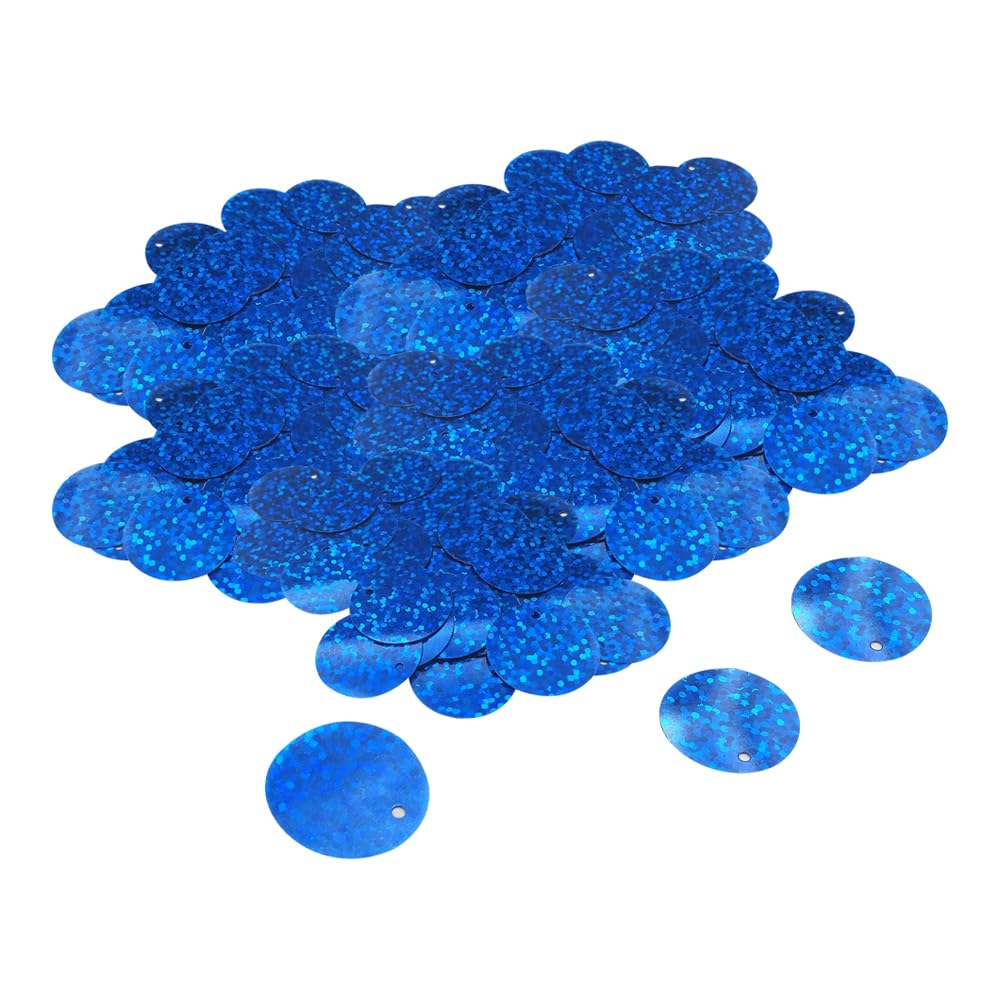 HugeDE 100g 10mm Foil Metallic Confetti Small Dot Confetti Colorful Round Confetti Table Circle Confetti Glitter Sparkle Sprinkles Sparkly Confetti Decorations Blue
