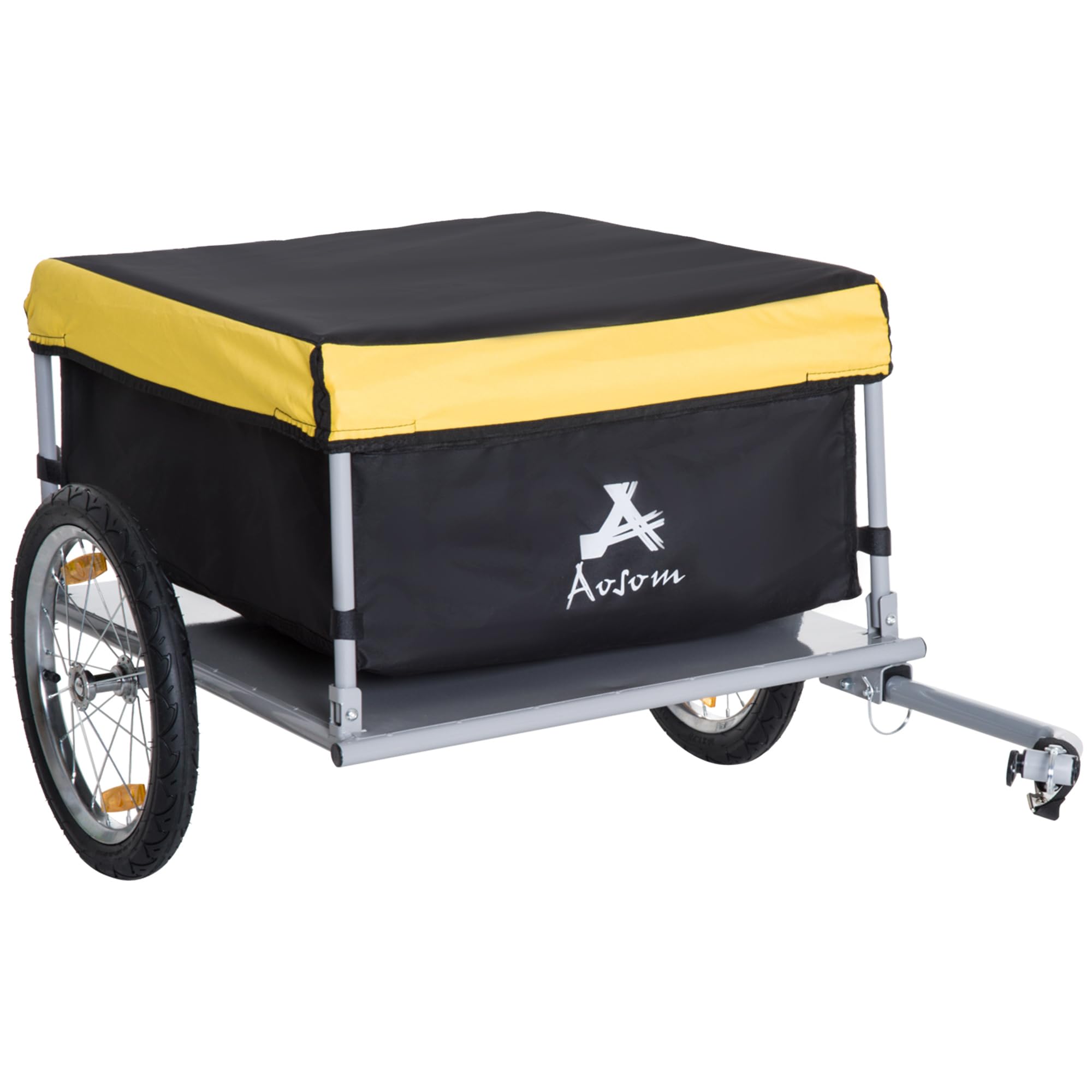Aosom Bicycle Cargo Trailer Two Wheel Fits 20' 26' Wheels