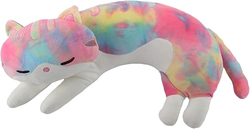 jschoclatt Animales de peluche con peso de gato, 24 pulgadas, 3.7 libras, almohada para abrazar con peso, animales de peluche, regalo para niños y