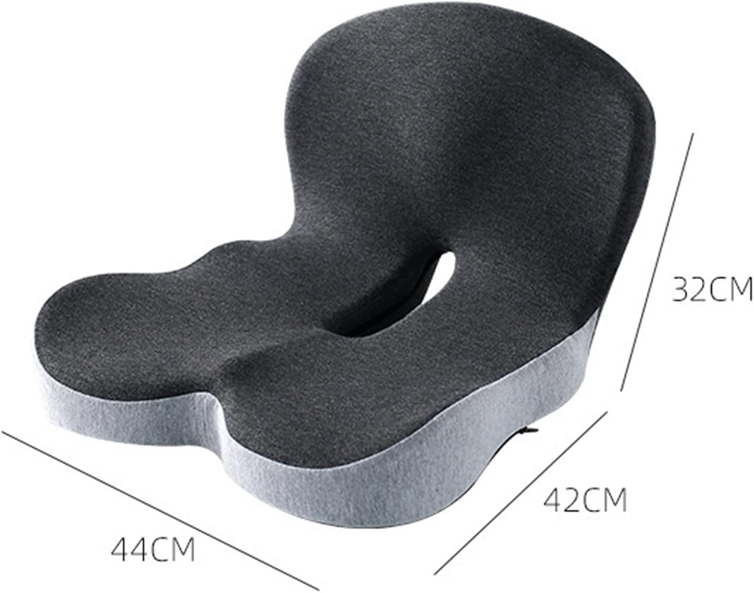 Lumbar Support Pillow for Office Chair, Ergonomic Office Chair, Memory Foam Car Seat Cushion for Back Pain, Sciatica Pain Relief Pillow for Work and Drive Dark Gray