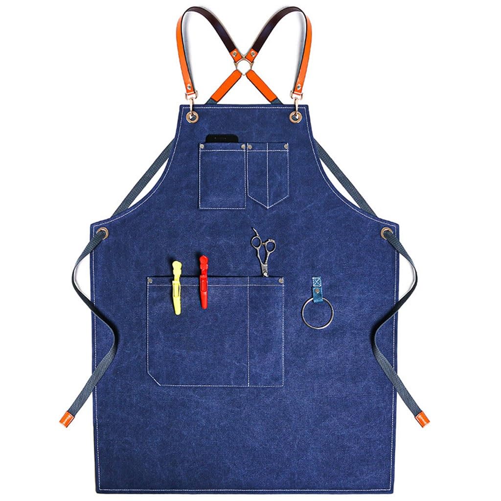 NEBE Grembiule da cameriere Grembiule Tela Cucina Cucina Parrucchiere Latte Tè Negozio Arte Abiti da lavoro for uomo e donna Pittura Stampa e ricamo Grembiuli Grembiule