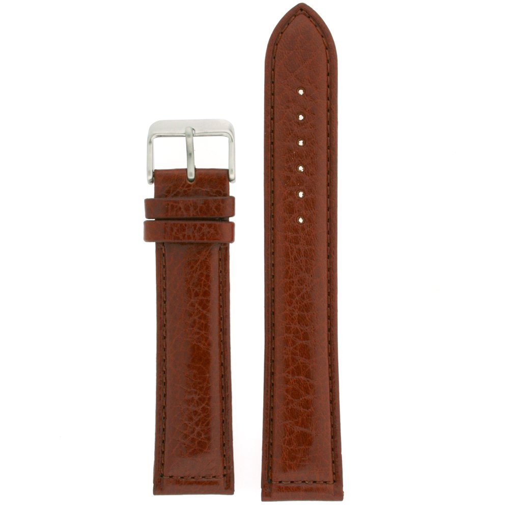Tech Swiss Extra Long Watch Band Leather Light Brown Padded 22 millimeters