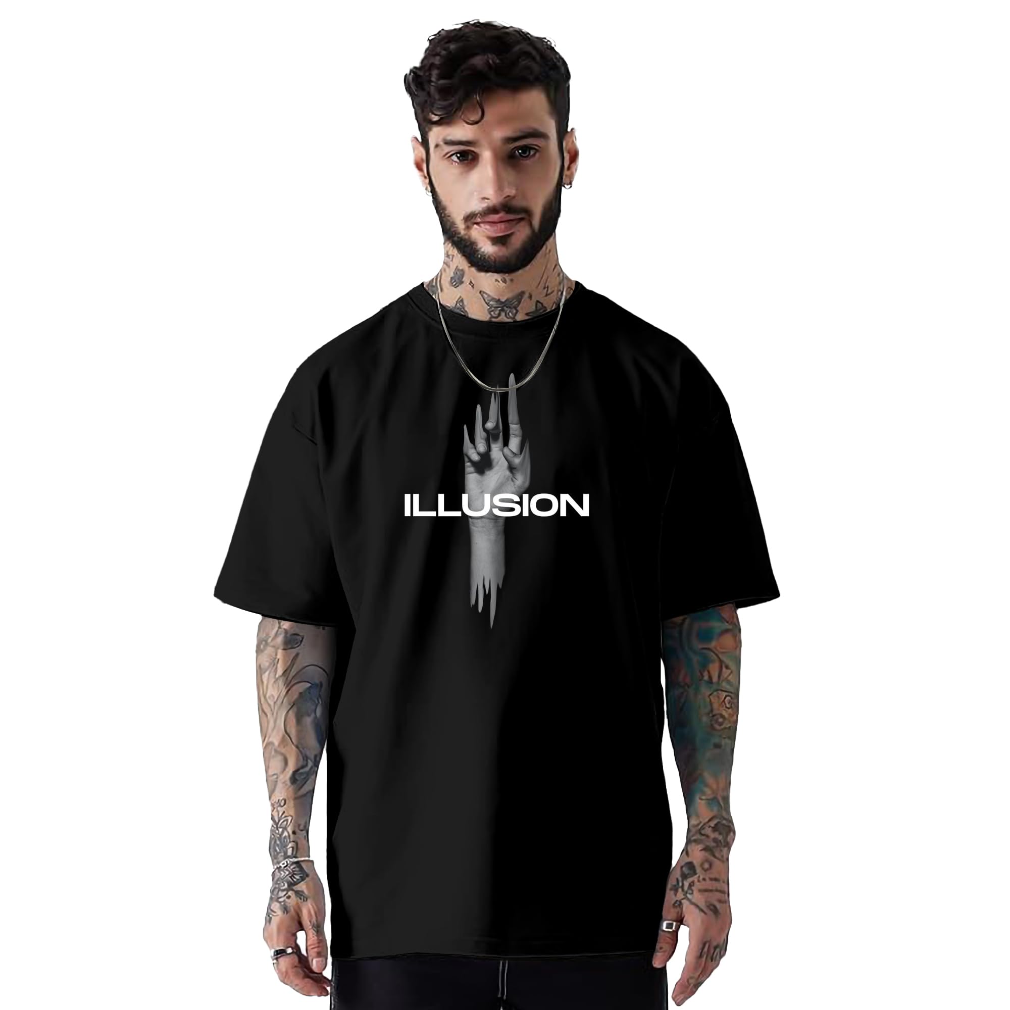 SHODOX® Bio-Washed Anti Bacterial 100% Pure Cotton Men & Women Oversized Asthetic Premium Printed T-Shirt | Cozy Soft, Less Wrinkles, Drop Shoulder, Korean Baggy Style Loose Fit tees for Boys & Girls