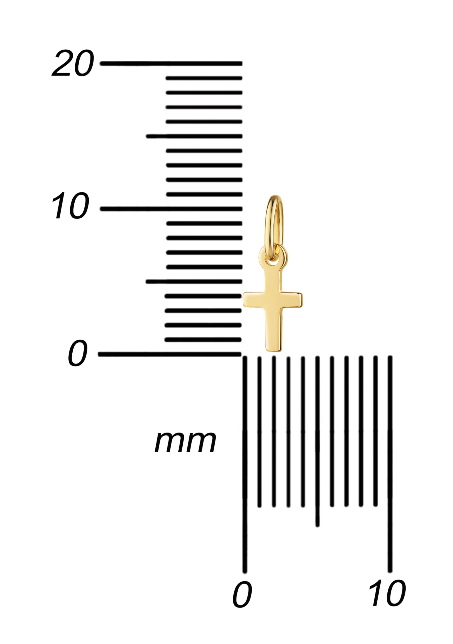 Taufkreuz 333 Gold Kreuzanhänger Goldkreuz für Damen und Kinder Kettenanhänger 8 Karat Gelbgold mit Kette oder ohne Kette wählbar