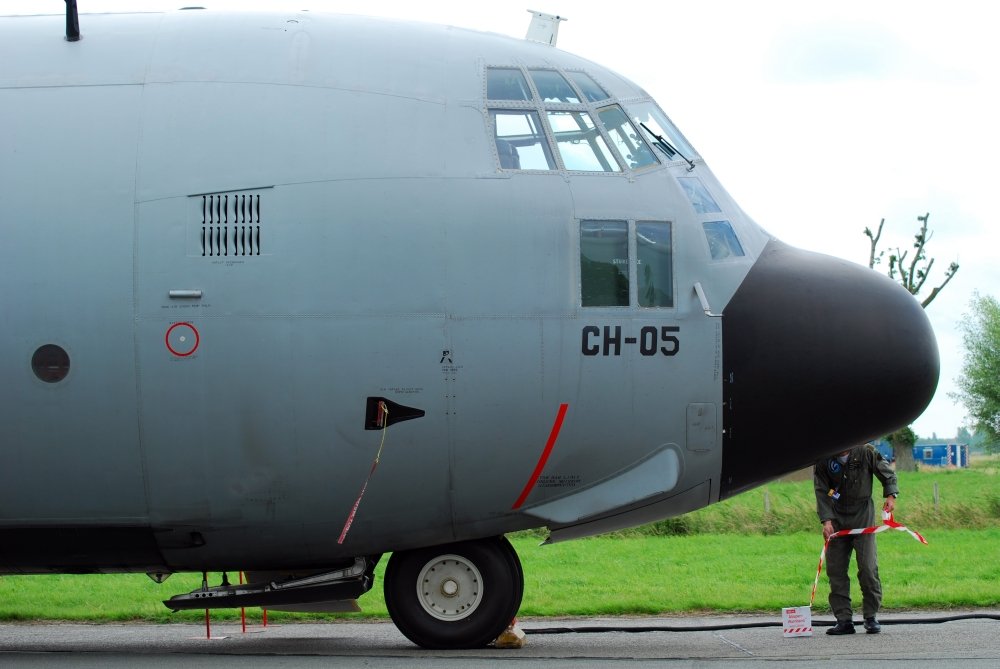 Amazon.com: Posterazzi The nose of a Hercules C-130 airplane