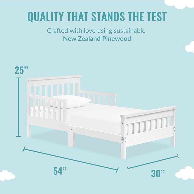 Dream On Me Cama Toddler San-Fran Blanca 55x30x24.6 pulgadas miniatura 2