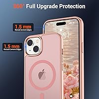 Vista 666 de SUPFINE Funda magnética para iPhone 11 (compatible con MagSafe) (protección contra caídas de grado militar), translúcida mate a prueba de golpes