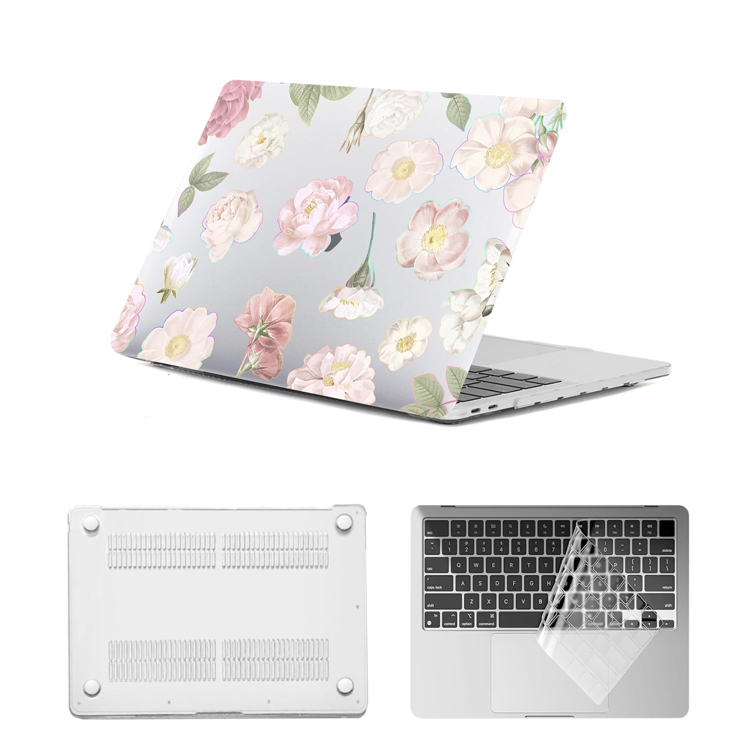 LCMOCICO Compatible avec MacBook Air 13,6 pouces M4 - Coque 2025 2024 2023 2022 Modèle A3240 A3113 M3 A2681 Puce M2, Coque rigide en plastique à motif de cristal pour Mac Air