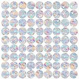81 Pieces Circle Window Decals for Bird Strikes - Anti-Collision Clings to Save Birds,Non Adhesive Vinyl Rainbow Suncatch Stickers, Easy Remove No Residue and Reusable