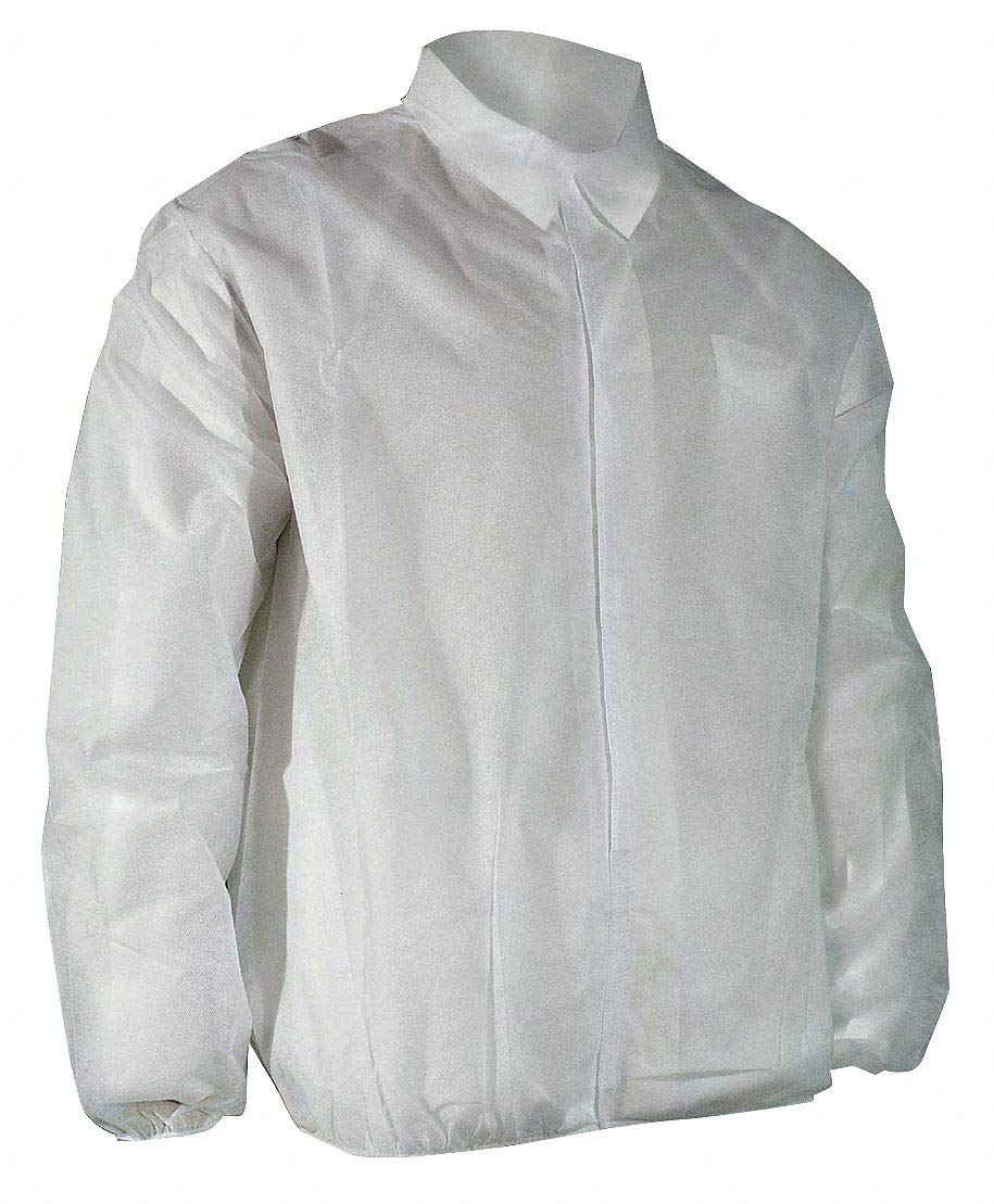 Disposable Lab Jacket, White, M, PK50