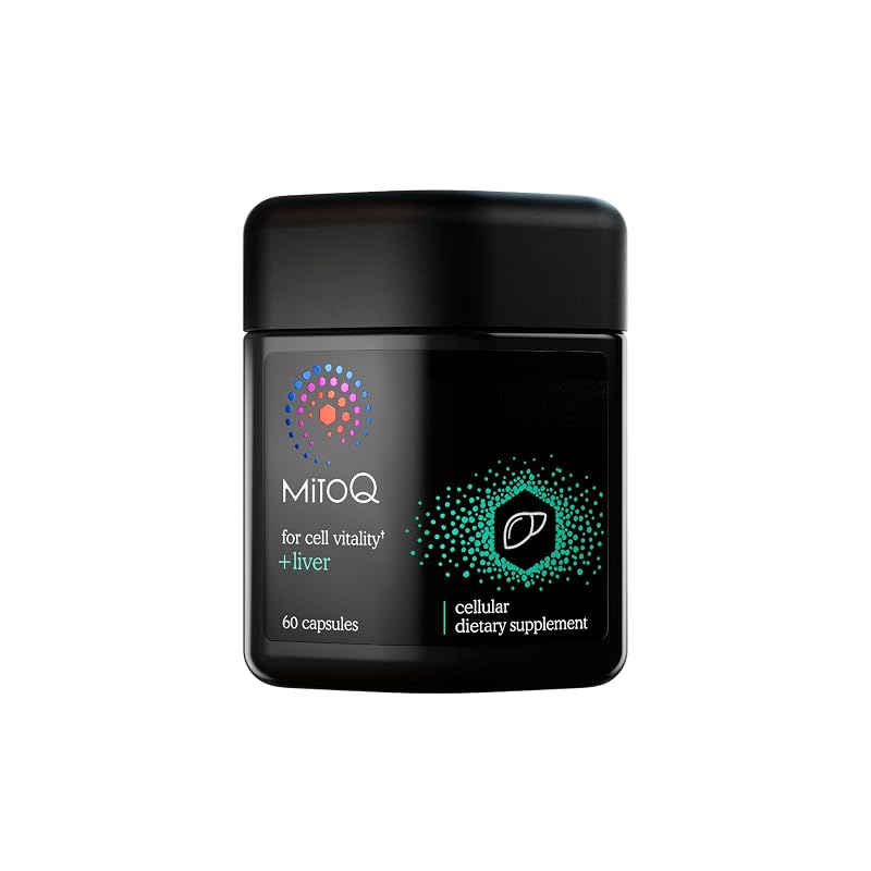 MitoQ +Liver – Suplemento de cardo-mariano com mitoquinol, colina e selênio – 60 cápsulas
