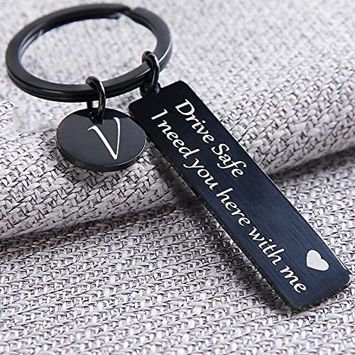 Image of drive safe keychain for him key rings for her men boyfriend