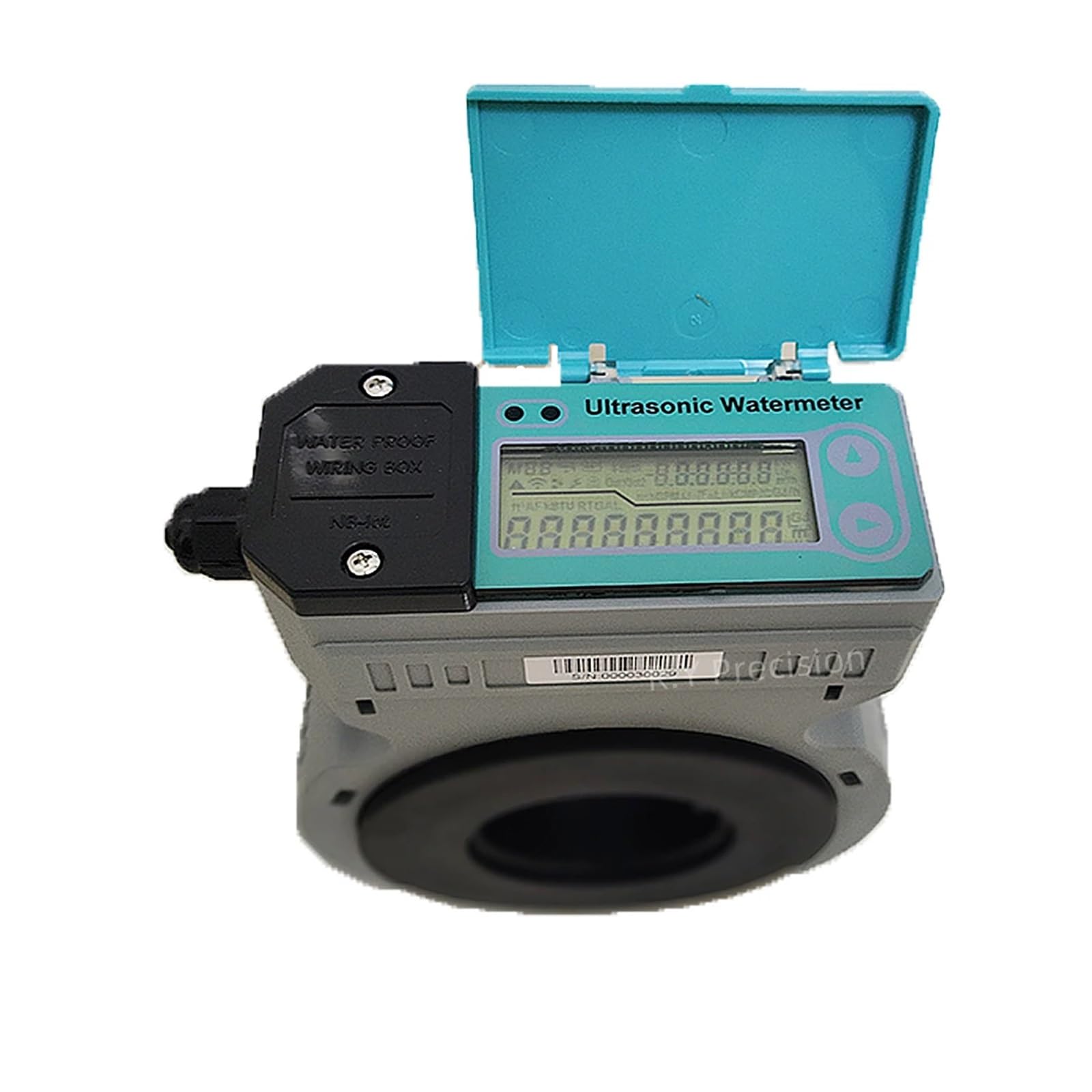 Medidor de flujo de agua ultrasónico Medidor de flujo de agua for riego agrícola digital Contador Sensor de flujo de agua líquido con pantalla LCD DN50 mm DN65 DN80 DN100 para líquidos(DN65)