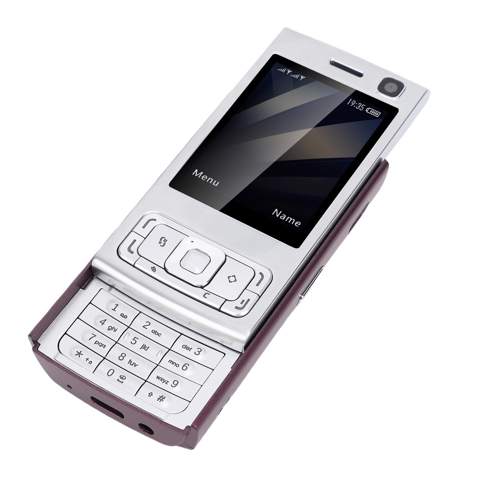 Odblokowany Telefon Wysuwany z Ekranem o Przekątnej 2,0 Cala, Zestawem Głośnomówiącym o Dużej Głośności i Dużymi Przyciskami Zapewniającymi łatwą obsługę (PURPLE)
