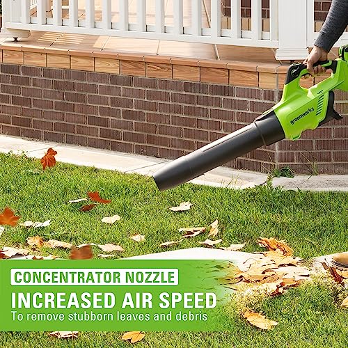 Image of Greenworks 40V (160 MPH / 700 CFM) Cordless Brushless Axial Leaf Blower, 8.0Ah Battery and Charger Included