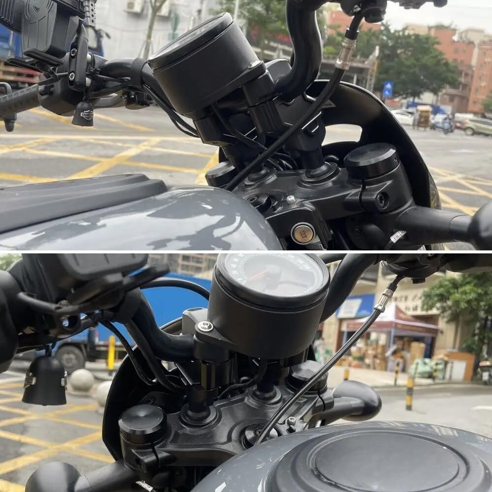 Motorcycle Handlebar Risers Fit for Harley Nightster 975 RH975 RH 975 2022 2023 2024 Black Aluminum Handle Bar Height Up Adapter Clamp