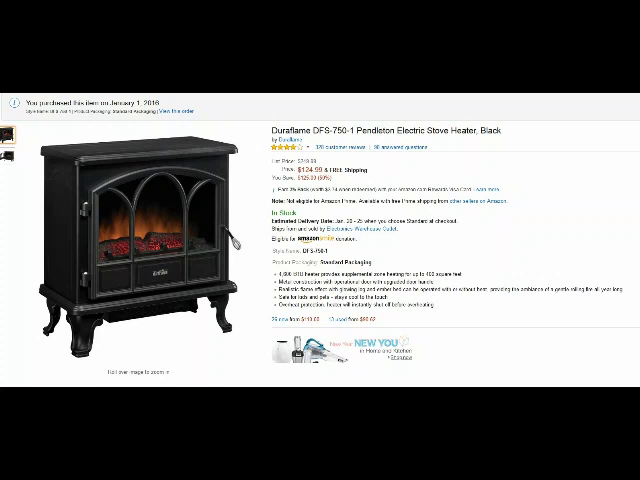 Amazon.com: Customer reviews: Duraflame DFS-750-1 Pendleton Electric Stove  Heater, Black