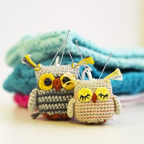 Vista 5 de 1000 piezas de alfileres rectos finos, alfileres duraderos de acero inoxidable para modista y costura con cajas de plástico, cabeza plana, alfileres