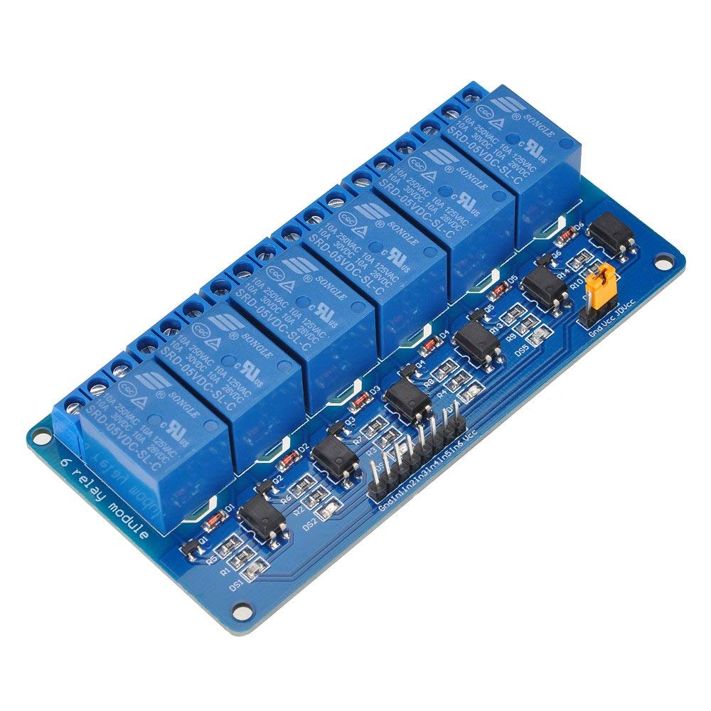 REES52 6 Channel DC 5V Relay Module Relay Expansion Board with Optocoupler Insulation for Arduino (B01ILXH3A2) Amazon Price History, Amazon Price Tracker
