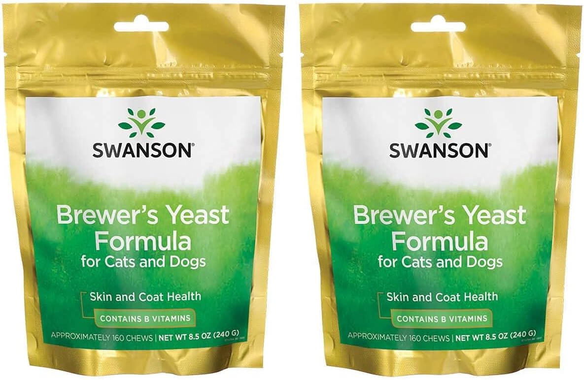 Swanson Brewer's Yeast Formula for Cats and Dogs 160 Chews 2 Pack