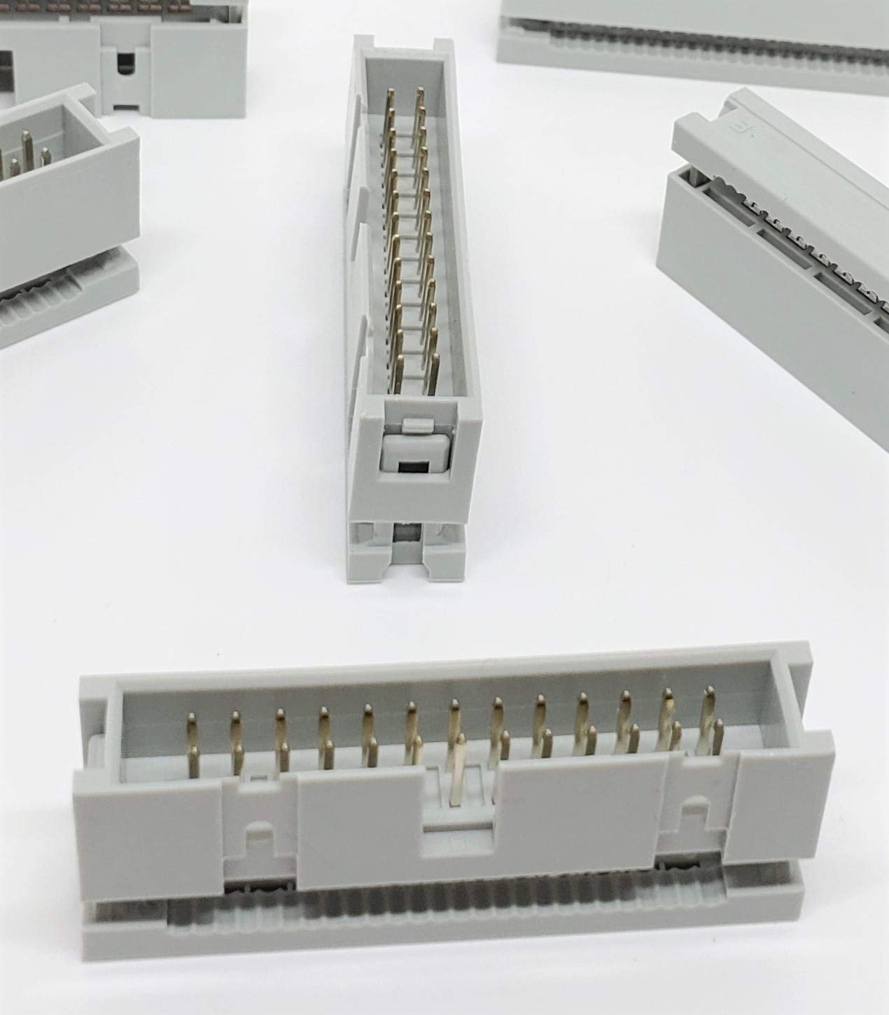 Pc Accessories 4-Pack 2X13 26P Dual Rows 2.54mm Shrouded IDC Male Header, 26 Pins Connectors